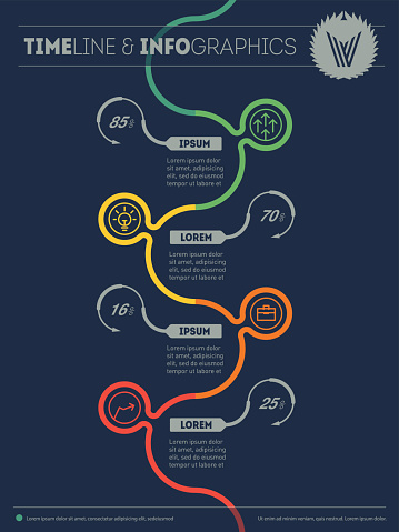 Simple Trend Visual Elements For Data Visualization Diagram Of Tendencies And Trend Stock ...