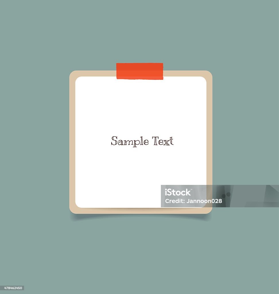 Picture Note Empty Empty Note Papers Ready For Your Message Vector Illustration Stock ...