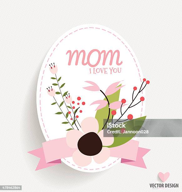 Happy Mothers Day With Floral Bouquets Background Vector Illus Stock Illustration - Download Image Now