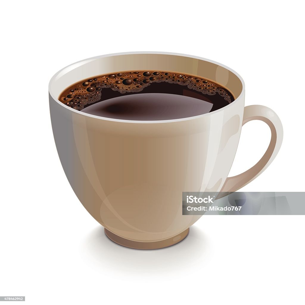 Isolated realistic white coffe cup Isolated realistic white coffe cup on white background. RGB EPS 10 vector illustration 2015 stock vector