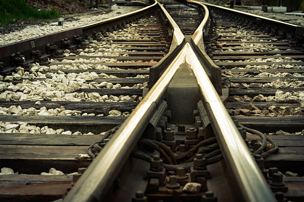 istock Rail track cross roads 478464289
