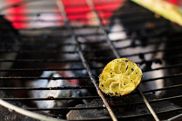 grill lemon on bbq