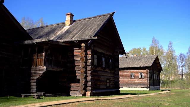 Traditional Russian wood house