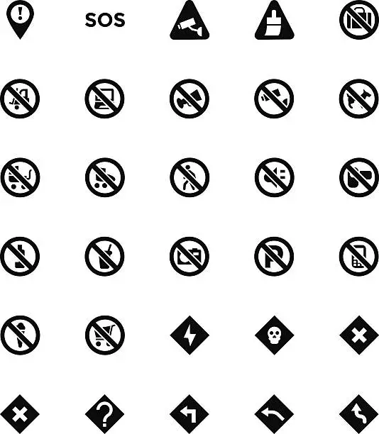 Vector illustration of Warning Vector Icons 3