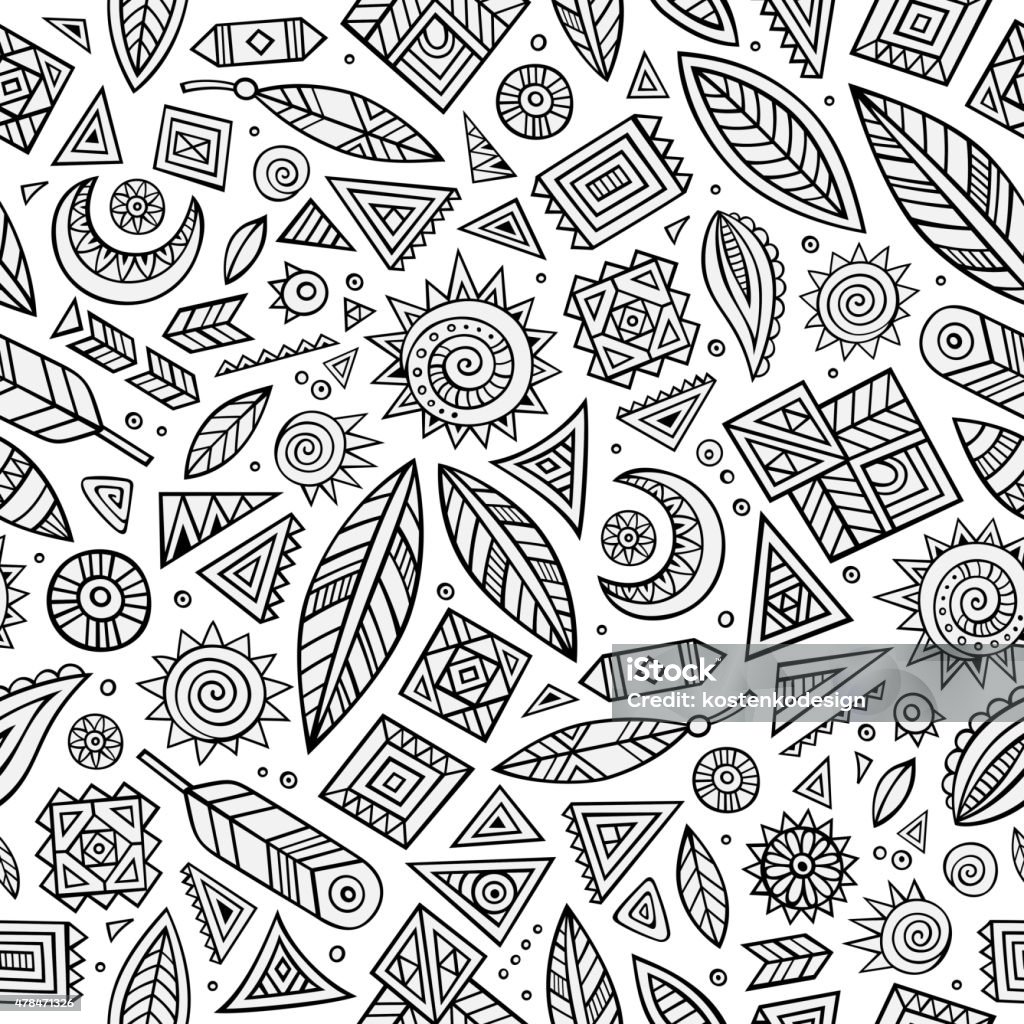 Tribal native ethnic seamless pattern Tribal abstract native ethnic vector seamless pattern Pattern stock vector