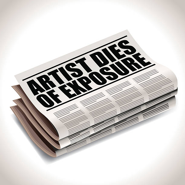 istock Artis dies of exposure newspaper headline. 478471734