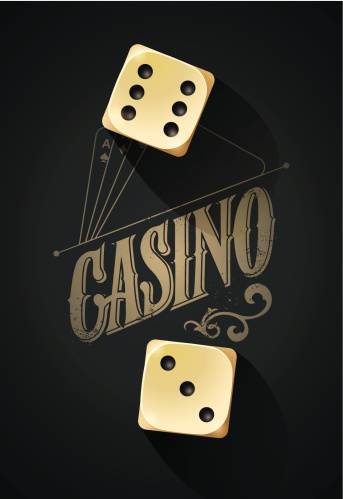 Casino background with dices on table