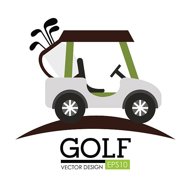 ゴルフデザインベクトルイラスト。 - ゴルフカート点のイラスト素材／クリップアート素材／マンガ素材／アイコン素材