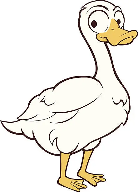 Vector illustration of White Goose