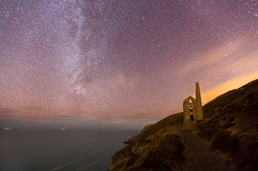 Wheal Coates Mine Ruin at Night