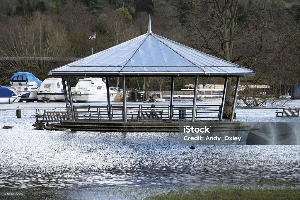 Flooded bandstand Flooded bandstand at Henley on Thames UK during flooding February 2014 Bandstand Stock Photo