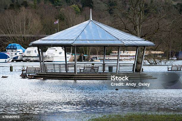 Flooded Bandstand Stock Photo - Download Image Now - Bandstand, Flood, Henley-On-Thames