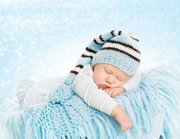 istock Baby New Born Hat Costume, Newborn Kid Sleeping, Six Months 478481130