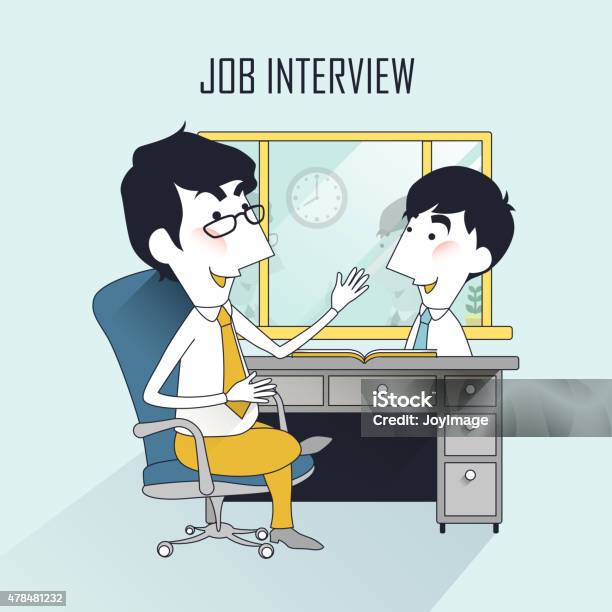 Job Interview Scene Stock Illustration - Download Image Now - 2015,  Abstract, Adult - iStock