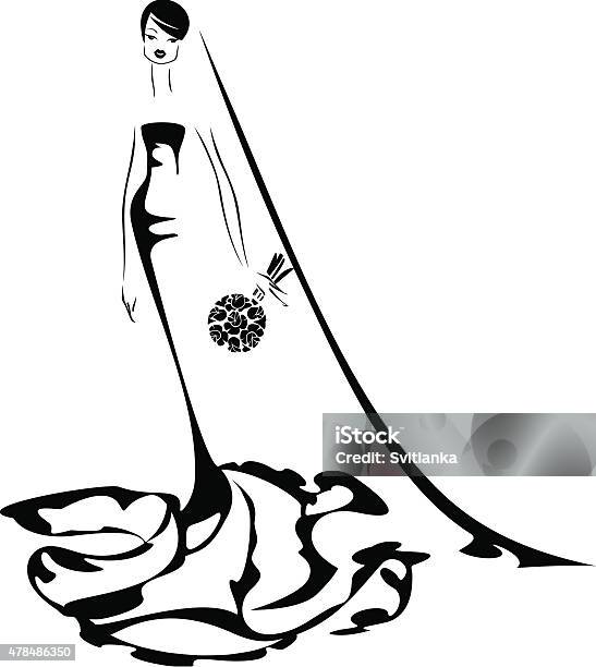 Beautiful Bride Stock Illustration - Download Image Now - 2015, Adult, Anniversary