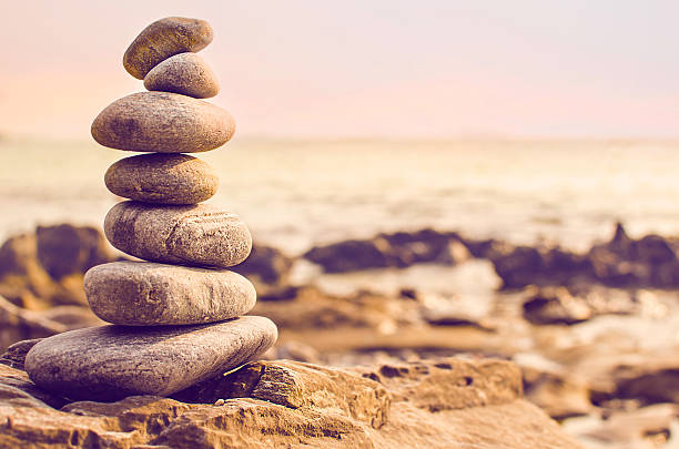 istock Pebbles in balancing on the sea coast 478492182