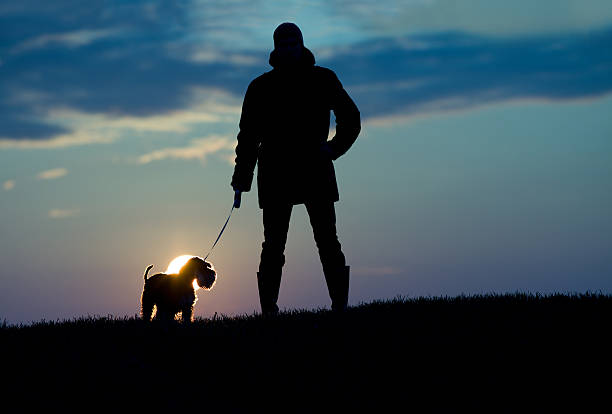 istock Silhouette of man and dog 478492874