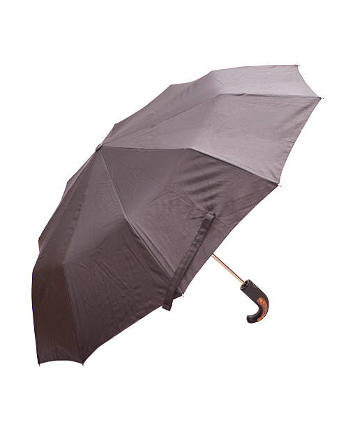 istock Opened black umbrella isolated on white background 478494120