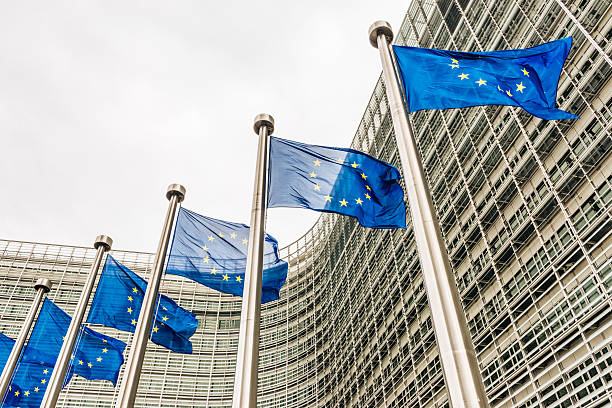 istock EU flags near EU headquarters Berlaymont European Commission building 478498356