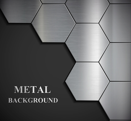 Background of the metal plates. Vector image.