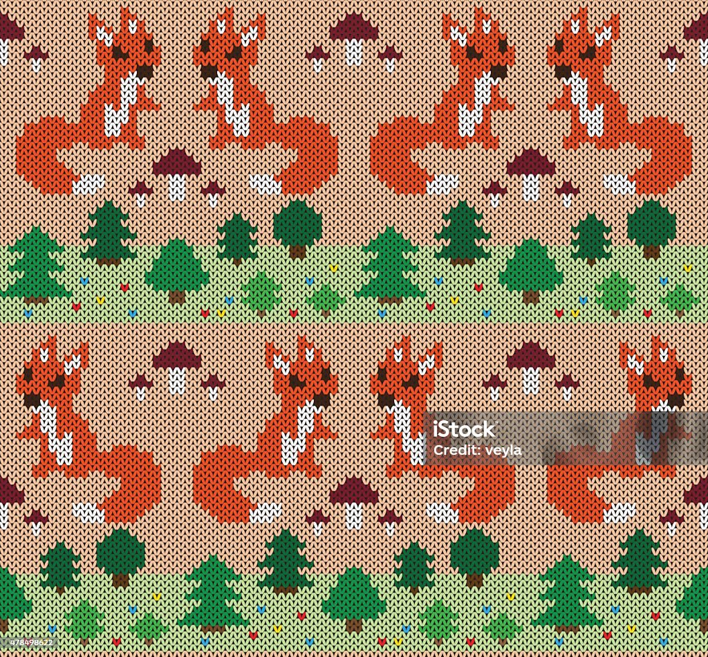 Pattern Knitted seamless pattern. Vector illustration 2015 stock vector