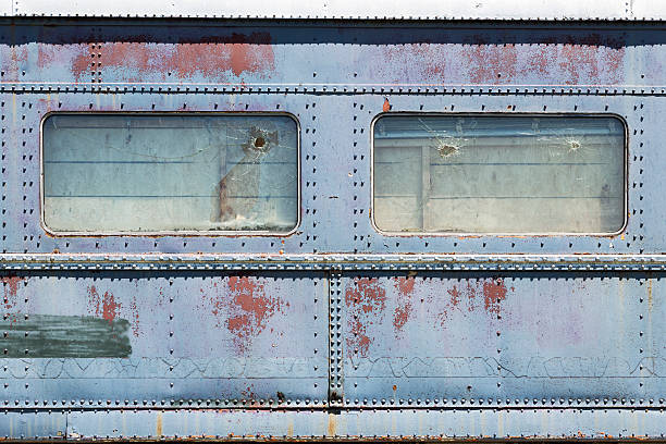 istock Broken Windows of an Old Train Car 478502688