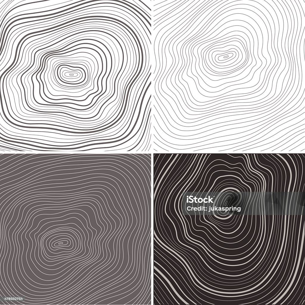 Vector tree rings background, topographic map background concept Wood - Material stock vector