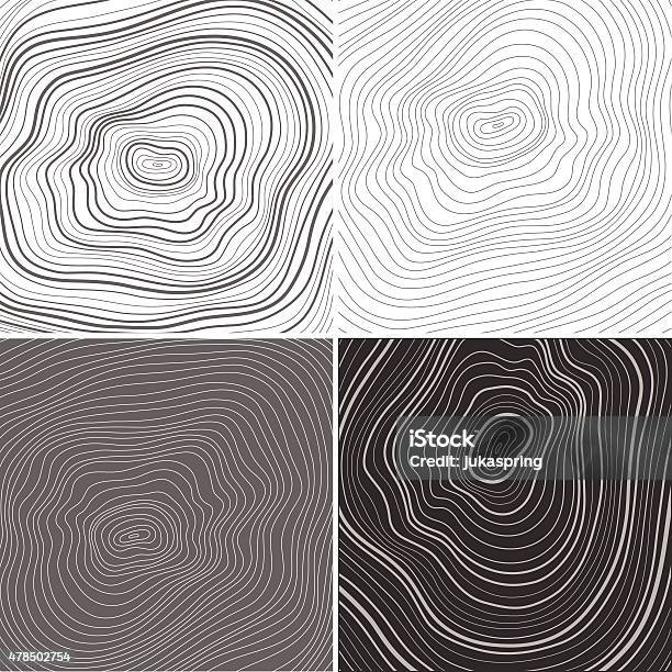 Vector Tree Rings Background Topographic Map Background Concept Stock Illustration - Download Image Now