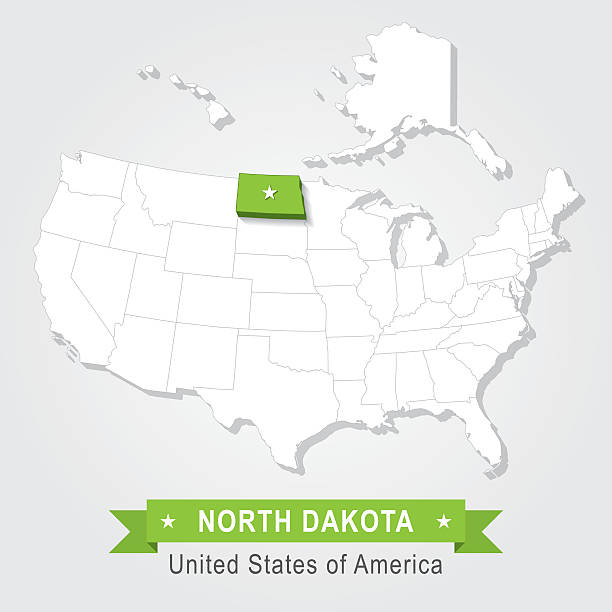ノースダコタ州立ます。米国管理マップです。 - north dakota flag us state flag north dakota flag点のイラスト素材／クリップアート素材／マンガ素材／アイコン素材