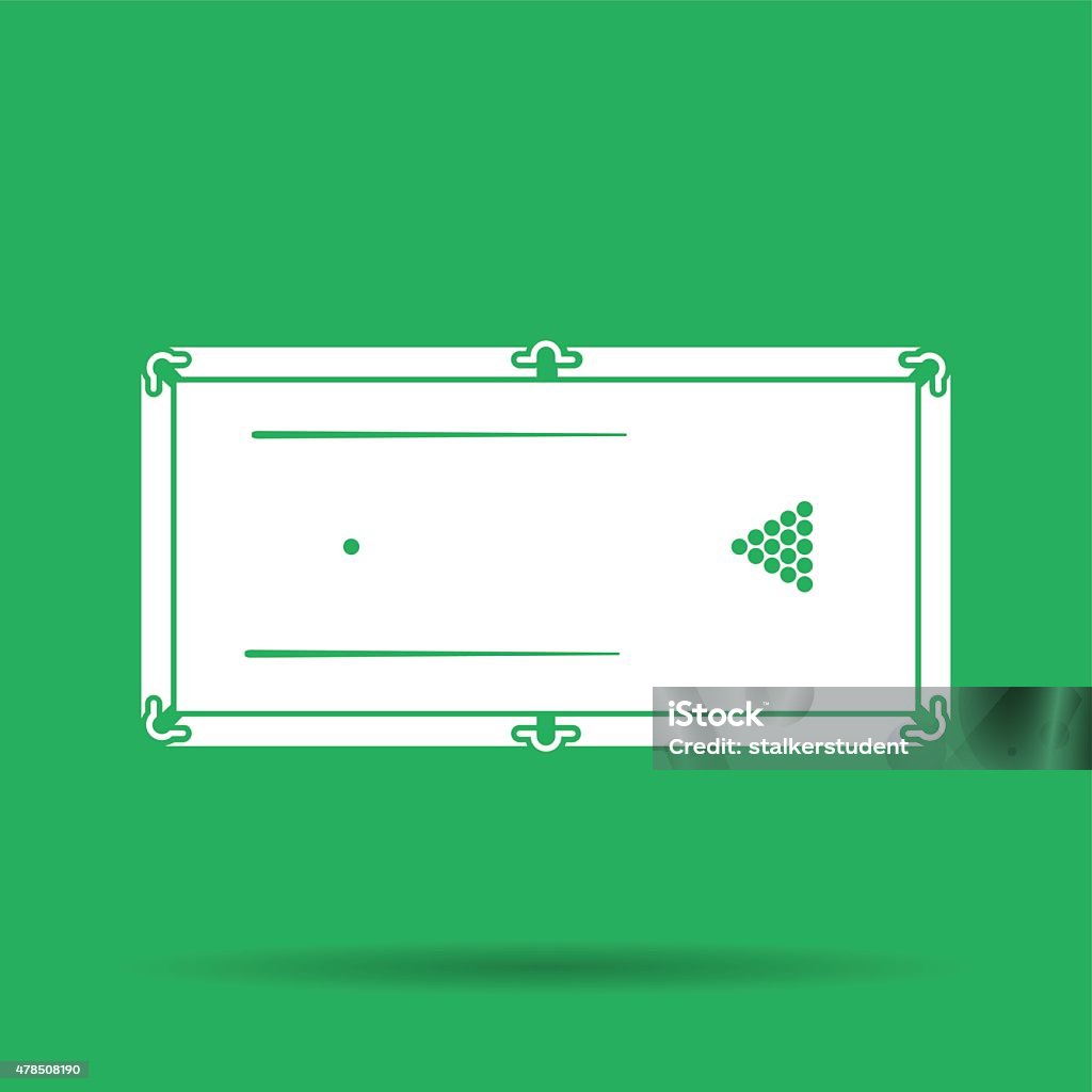Pool Table Symbol Color Pool Or Billiards Table Symbol Stock Illustration - Download Image Now ...