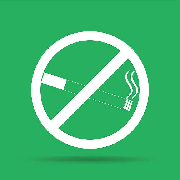 Vector illustration of No smoking sign. Vector isolated.