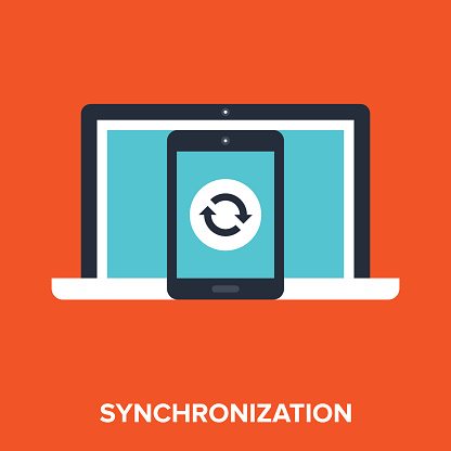 Synchronisation In Computer Synchronization Stock Illustration - Download Image Now - 2015 ...