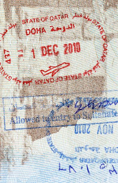 istock Background of passport stamps closeup 478508567