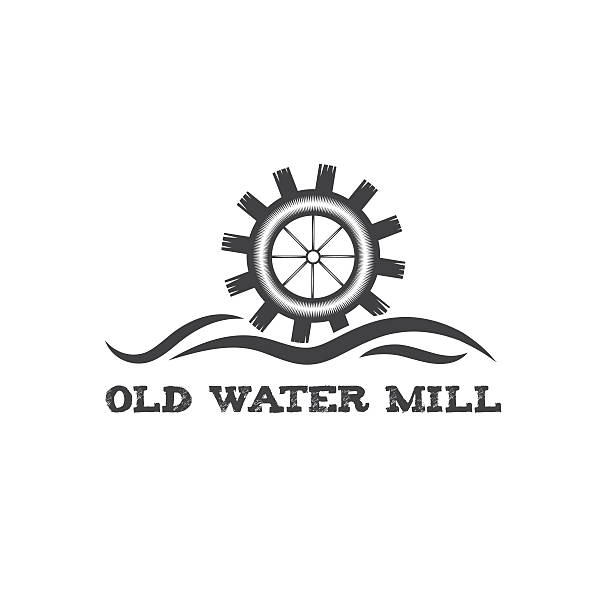 ilustrações de stock, clip art, desenhos animados e ícones de ilustração vintage antigo moinho de água - water wheel