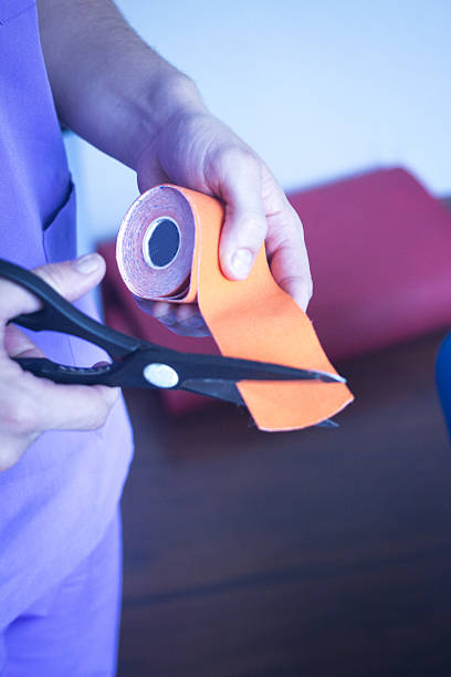 istock Physiotape physiotherapy color tape bandage 478511660