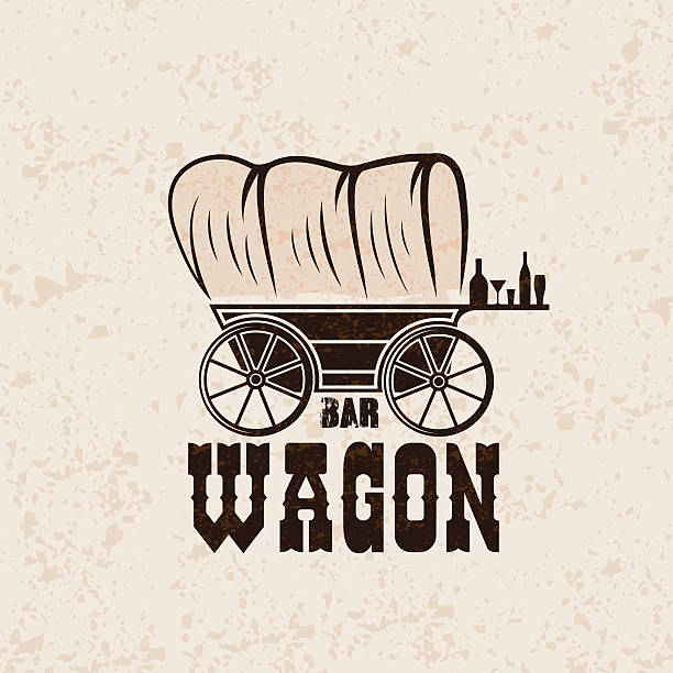 illustrazioni stock, clip art, cartoni animati e icone di tendenza di station wagon western bar grunge design concetto vettoriale modello - desert wine