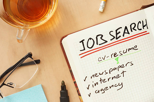 istock Notepad with words job search concept and glasses 478516306