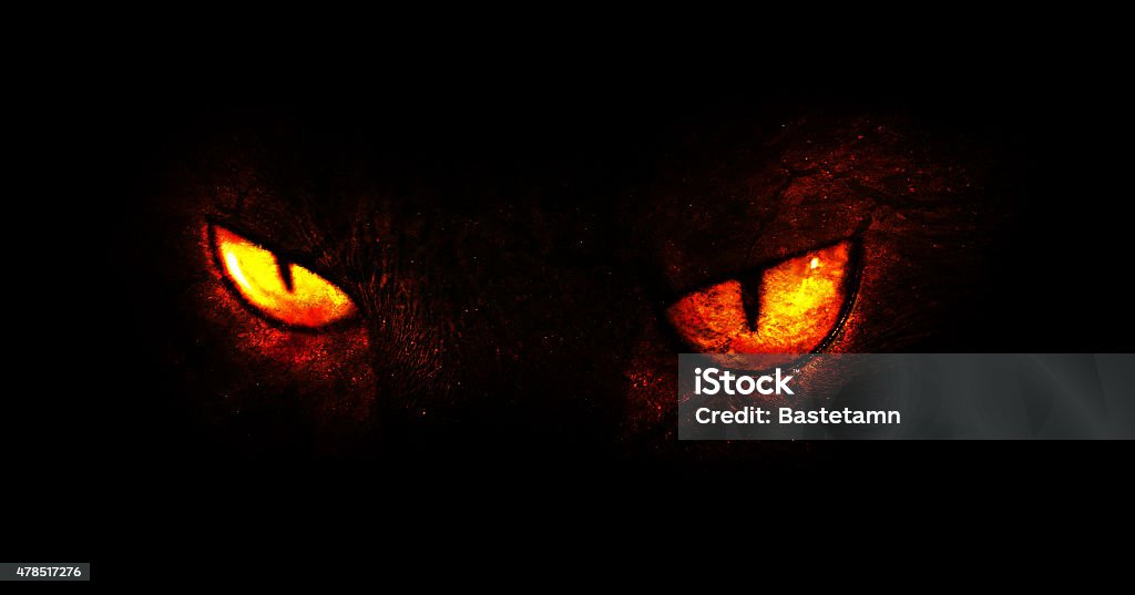 Demonic eyes An illustration of burning demonic eyes. Spooky Stock Photo