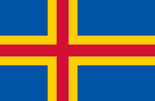 Official Flag of Aland Flat Large Size Horizontal