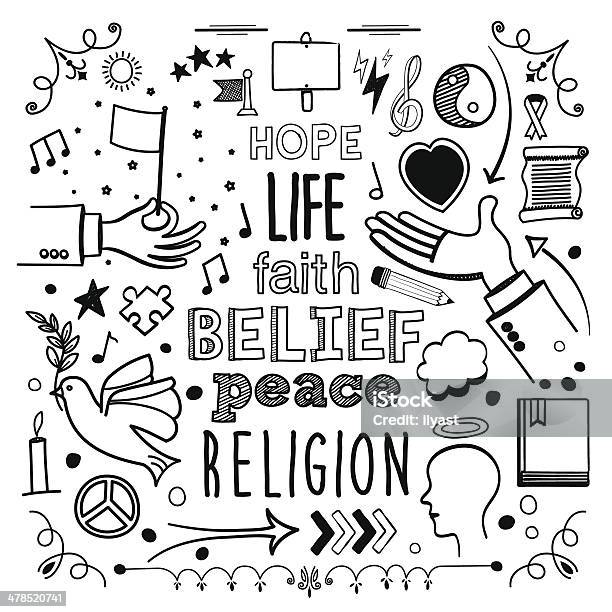 Faith Stock Illustration - Download Image Now - Doodle, Flag, Religion