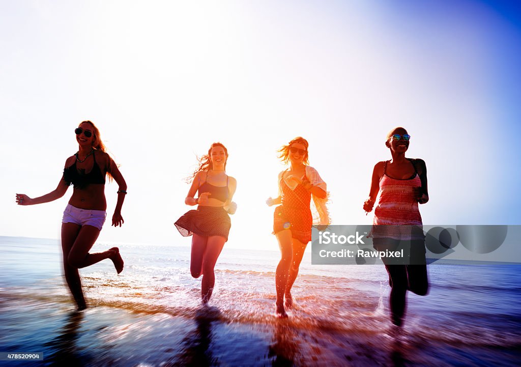 Friendship Freedom Beach Summer Holiday Concept 2015 Stock Photo