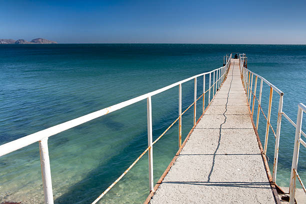 Sea pier stock photo