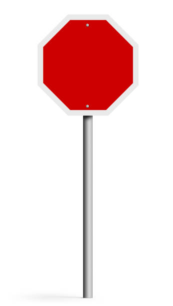 istock Blank yellow road sign on white background 478525476