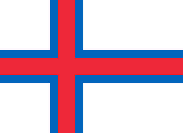 Official Flag of Faroe Islands Flat Large Size Horizontal