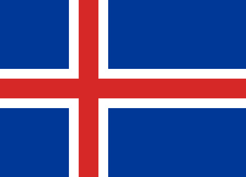 Official Flag of Iceland Flat Large Size Horizontal