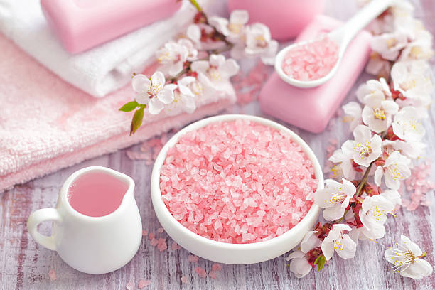 spa - beautiful white pink messy - fotografias e filmes do acervo