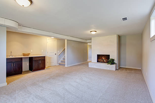 istock New living room with  carpet and fire place. 478533172