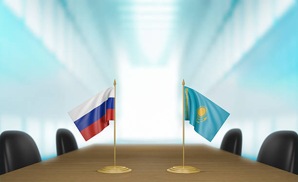 istock Russia and Kazakhstan relations and trade deal talks 3D rendering 478533432