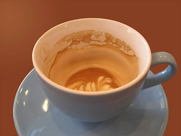 Enjoyed Cappuccino stock photo