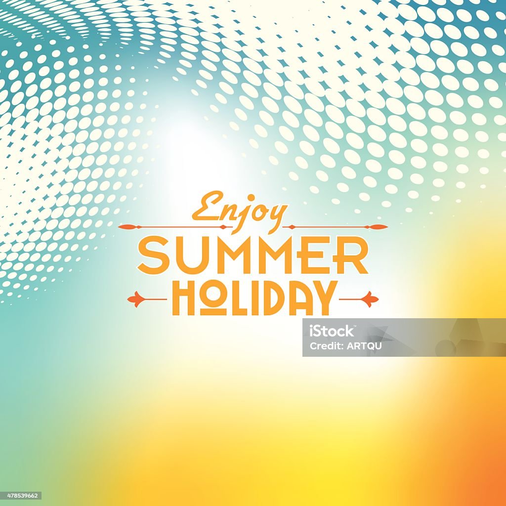 Summer holidays illustration & summer background 2015 stock vector